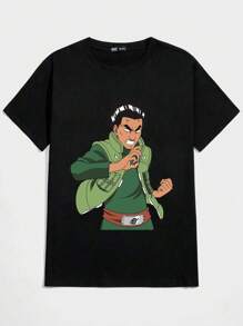 Might Guy Unisex T-Shirt 100% Cotton Streetwear New Release Shipping Various Colors!! - 黑色 - 查看 1