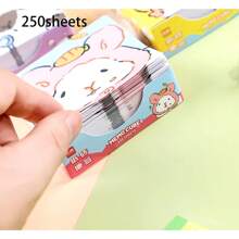 250 Sheets/Pack Cute Sticky Notes Portable Planner Memo Pads Notepads Non-Adhesive For Study Work Office School Stationery - Multicolor - View 3