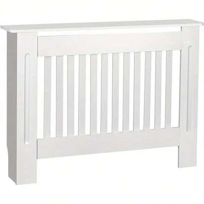 Radiator Cover - Vertical Slatted Modern Radiator Covers MDF Wood Cabinet Shelf Heating Covers For Living Room Hallway