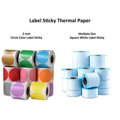 Thermal Sticker Labels Self-Adhesive Thermal Multi-Purpose Roll Writable Barcode Supermarket  Stickers For Thermal-Printer Office School Home To Do List Memo Christmas And Halloween Gifts
