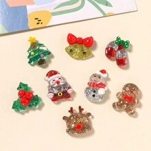 8pcs/ Sets Of Mini Christmas Fridge Magnets, Christmas Tree, Santa Claus, Cute Decorative Magnets, Personalized Refrigerator Magnets For Kitchen Office Whiteboard Lockers And Dishwasher, Kitchen Decor, Home Decor