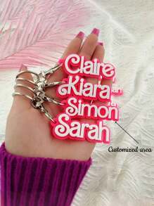 1 定制个性化亚克力钥匙扣、双层铭牌、DIY 字母钥匙扣、返校礼品配件、圣诞礼物、母亲节创意节日礼物