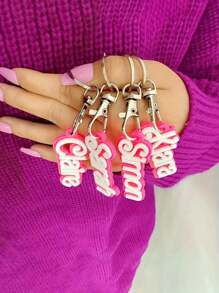 1 定制个性化亚克力钥匙扣、双层铭牌、DIY 字母钥匙扣、返校礼品配件、圣诞礼物、母亲节创意节日礼物