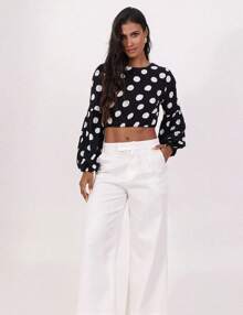 Arpoador Pequiá Cropped Blouse - 黑色 - 查看 4