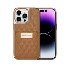 Ốp lưng điện thoại bằng da PU thêu có khe cắm thẻ mạ điện tương thích với iPhone - Nhiều màu - Xem 45