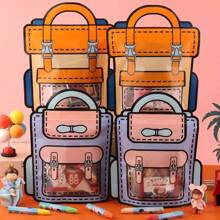 1/5/10Pcs Cute Cartoon Backpack Styling Bag With Handle - Birthday Celebration And Party Gift Bag - Multicolor - View 1