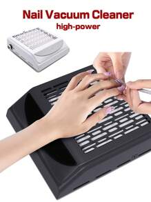 Nail Dust Collector With Strong Power & High-Speed Fan, Nail Salon Equipment With Dust Collection Box, Efficient Filtration & Easy To Clean, Japanese-Style Desktop Nail Art Cleaner, White Square Machine, USB Port For Charging Mobile Phones