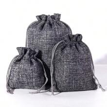 20 件，6 种尺寸，20 种颜色，黄麻粗麻布礼品袋，可重复使用的储物袋珠宝袋化妆包带拉绳，适用于珠宝、化妆品、工艺品、派对、婚礼、圣诞节、亚麻包装袋、圣诞节情人节 - 彩色 - 查看 14
