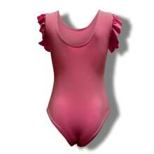 Girls Summer Ruffled Frilly Bodysuit - Màu Hồng Tươi - Xem 2