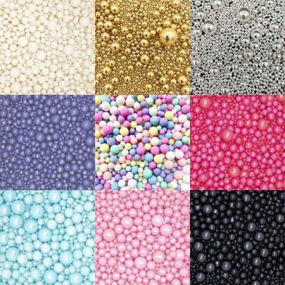 85克ABS珍珠蛋糕装饰蛋糕珍珠人造珍珠混合尺寸烘焙蛋糕装饰纸杯蛋糕装饰饼干装饰庆典婚礼派对圣诞节用品仅用于装饰