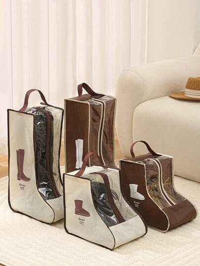 1pc Long Boots And Short Boots Storage Shoe Bag, Shoe Storage Bag Dustproof Shoe Cover Shoe Cover Storage Bag Luggage Boot Shoe Cover Bag Elegant Shoe Cover Storage Bag Travel Home Non-Woven Shoe Cover Bag