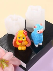 1pc Silicone Mold For Making Elephant Shaped Candles, Suitable For Candle, Resin, Wax Melts, Handmade Soap, Home Decor And Crafts - White - View 6