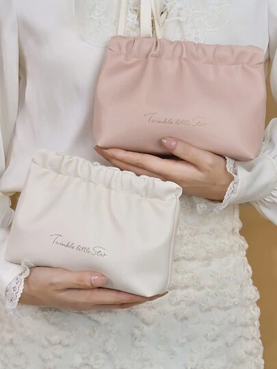 HMQ beauty 迷你简约收纳包 轻便手拿包 化妆品收纳包 褶皱设计 自封口口红包 旅行必备 假日必备包 房间装饰 包袋 化妆包 梳妆台 旅行 化妆包 旅行必备 收纳包 收纳 旅行必备 化妆品收纳包 化妆包 洗漱包 桌面收纳包 化妆包 化妆袋 化妆品收纳包 梳妆台配件 化妆袋 化妆包 女士礼物 圣诞礼物 女士礼物创意 收纳袋 化妆袋 旅行必备