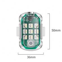 摩托车无线 LED 飞机频闪灯 闪光七彩 9 灯 USB 遥控警示指示灯夜间防撞信号灯 适用于无人机汽车自行车通用 - 8色 - 查看 3