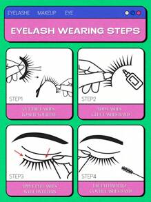 GROINNEYA 5 Pairs False Eyelashes Cat Eye Lashes Manga Lashes Faux Mink Eyelashes Natural Long Winged End Eye Elongated Eyelashes False Eyelashes Eyelashes Extension (CH05) - Black - View 6