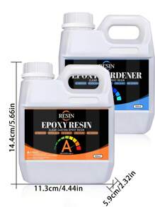 1 Liter Epoxidharz Set, aufgewertetes kristallklares Gießharz und Härter Epoxidharz transparentes Kunsthandwerk Zubehör für Schmuckherstellung, Tischplatten und andere Basteleien, 1:1 Starterset