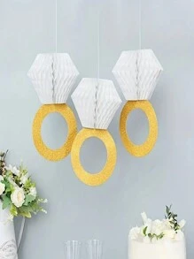 3 件蜂窝球，非常适合婚礼、单身派对、复活节礼物、婚礼装饰、订婚纪念日、情人节、浪漫派对装饰 - 白色 - 查看 3