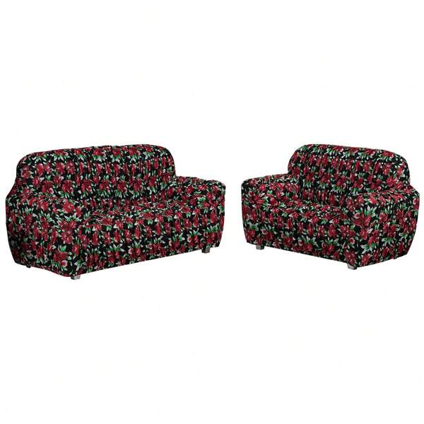 Kit Capa sofa 3x2 lugares malha gel Estampada 21 elasticos
