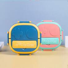 1pc Portable Stainless Steel Lunch Box With Plastic Lid - Dishwasher Friendly, Square Bento Container For School, Camping, Travel - Ideal For Supplies, College, Study Essentials, Kitchen Organization And Storage Accessories Christmas Gift