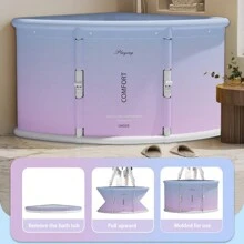 Una bañera plegable adecuada para adultos; bañera de agua fría y caliente; bañera exenta; bañera de agua caliente; bañera de spa; adecuada para cabinas de ducha; mantiene la temperatura. - Multicolor - Ver 2