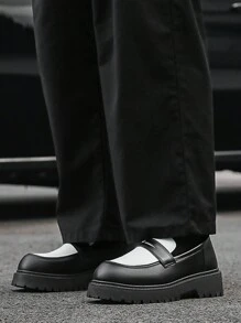Chaussures habillées pour hommes à bout rond avec semelle épaisse, à lacets, avec surélévation, de style formel, de style britannique, basse, noires ou blanches de mode, décontractées