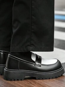 Chaussures habillées pour hommes à bout rond avec semelle épaisse, à lacets, avec surélévation, de style formel, de style britannique, basse, noires ou blanches de mode, décontractées