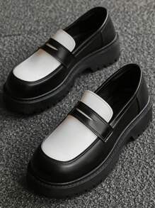Chaussures habillées pour hommes à bout rond avec semelle épaisse, à lacets, avec surélévation, de style formel, de style britannique, basse, noires ou blanches de mode, décontractées