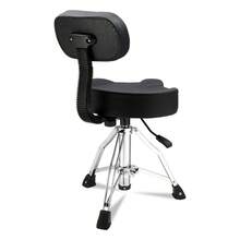 Drum Throne With Backrest, Drum Stool Adjustable Height With Drumstick - Black - View 1