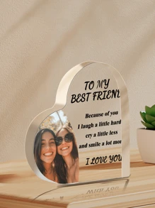 Tấm bảng acrylic hình trái tim, có thể tùy chỉnh ảnh và chữ, quà tặng sinh nhật cho bạn bè, phụ nữ, mẹ và bà, đồ trang trí để bàn, quà tặng ngày Valentine, trang trí ngày Valentine phong cách, đáng yêu, đầy màu sắc, tùy chỉnh, cá nhân hóa, độc đáo, quà tặng lý tưởng cho bạn bè, con trai, con gái, học sinh, người động, trẻ em nhân ngày Valentine, ngày thiếu nhi, ngày của cha, trang trí mùa thu, đồ dùng du lịch. - Trang trí hình trái tim + 1P + văn bản - Xem 4