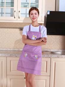 1 件~6 件卡通兔子图案围裙，适合日常休闲、厨房、浴室、家居、家居用品