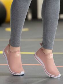 Women's Sports Shoes Comfortable For Working Out, Walking, Everyday, Flexible, Non-Slip, Easy To Put On, Breathable - 乾枯玫瑰色 - 查看 1