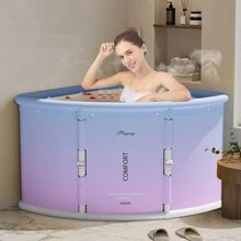 Una bañera plegable adecuada para adultos; bañera de agua fría y caliente; bañera exenta; bañera de agua caliente; bañera de spa; adecuada para cabinas de ducha; mantiene la temperatura. - Multicolor - Ver 1
