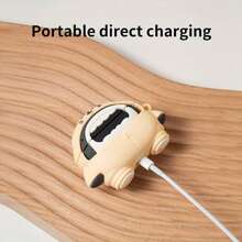 Vỏ bảo vệ tai nghe không dây bằng silicon hình cá mập hoạt hình 3D, tương thích với AirPods 1/2/Pro/Pro2/3 - Màu Xám nhạt - Xem 5