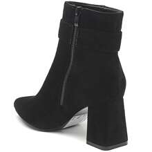 Ankle Boot With Silver Buckle - Black - View 6