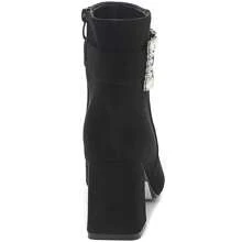 Ankle Boot With Silver Buckle - Black - View 7