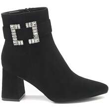Ankle Boot With Silver Buckle - Black - View 5