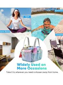 Mesh Storage Bag Handbag Multi-Functional Organizer Bag, Beach & Swimming Pool Shower Mesh Tote