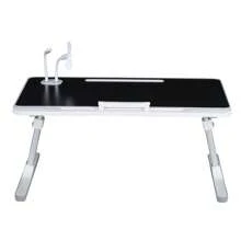 Laptop Bed Tray Table, Height Angle Adjustable Laptop Bed Stand, Portable Lap Desk With Foldable Legs, Foldable Lap Tablet Table For Sofa Couch - Black - View 10
