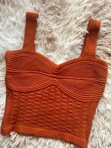 Cropped Modal Tank Top - 棕色 - 查看 2