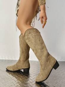 Women's Sexy Thigh High Boots, Fashionable Winter Thermal Lining Skinny Boots