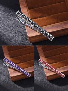 5pcs Men Fashion Personalized Versatile Tie Clips, Silver Business Casual Tie Pin Suitable For Formal Suit Wear Men Necktie