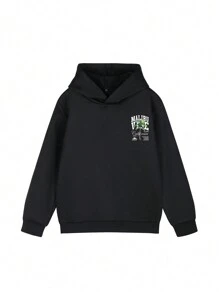 Tween Girls' Casual Coconut Tree Print Fleece Hoodie Sweatshirt, Autumn/Winter