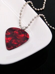 1pc Men's Stainless Steel Smooth Guitar Pick Pendant Necklace - Guitar Pick Pendant - View 19
