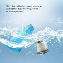 Máy hút bụi công suất cao 1 chiếc cho gia đình và ký túc xá, thiết kế cầm tay và dạng gậy 2 trong 1, lực hút mạnh 15KPA, động cơ 500W, sử dụng khô và ướt, tiếng ồn thấp, thích hợp cho lông thú cưng, sàn cứng và thảm, máy hút bụi không dây nhẹ 4 trong 1 - Phích cắm loại C của EU (220-240V) - Xem 9