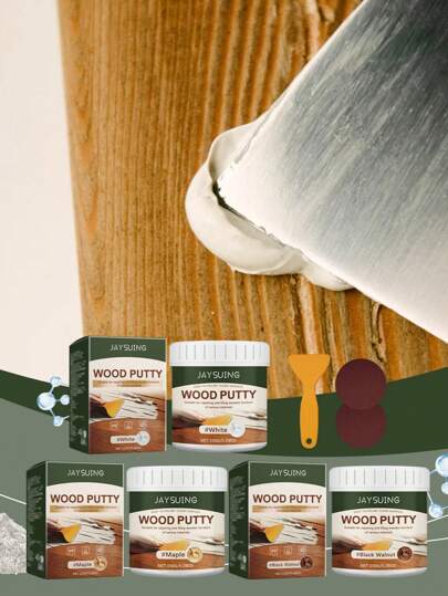 JAYSUING 1 set de productos - Revestimientos de madera, masilla de madera, revestimientos de madera para cubrir grietas y espacios, reparación de grafitis, pinturas multiusos para reparación - Productos para reparación de paredes, enviar regalos a familiares, amigos, festivales