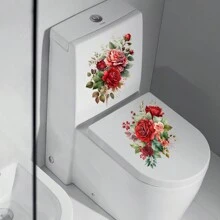 2pcs Lavender Hyacinth Flower Decal Stickers, Waterproof Bathroom & Toilet Wall Decor,Stickers,Wall Decal, Vinyl Decal For Home Decorations,Spring Decoration Items Refresh Your Home,Rama Decoration Stickers Gifts Birthday Graduation