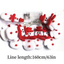 Dây đèn LED hình người tuyết, đèn trang trí ông già Noel và tuần lộc, đèn chiếu sáng không khí ngày lễ Giáng sinh - Nhiều màu - Xem 3