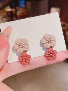 花形耳环，女士可爱耳钉，酷炫派对珠宝，情人节礼物，送给女士、妈妈、家人、朋友，万圣节礼物，圣诞节礼物，情人节、妈妈、母亲、母亲节、礼物 - 彩色 - 查看 11