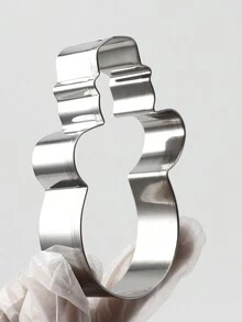 9pcs Stainless Steel 430 Christmas Cookie Cutters Set - Christmas Tree, Reindeer, Bell, Cake Molds, Gingerbread Man, Snowflake, Baking Tools For Holiday Gathering DIY Cookies - Multicolor - View 4