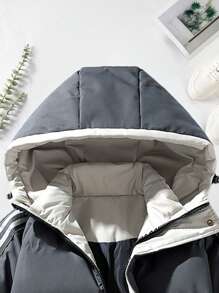 Men's Simple Commuter Casual Padded Padded Coat, Fall/Winter 2024
